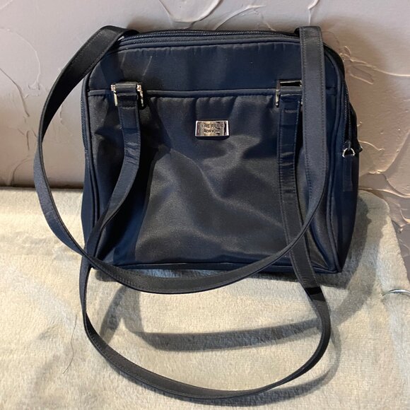 The Filer New York Handbags - NWOT Vintage The Filer New York Organizer Dark Blue Purse Shoulder Straps
